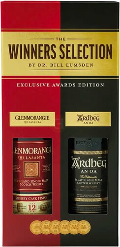 The Winners Selection Glenmorangie Year Old The Lasanta & Ardbeg An Oa Single Malt Scotch Whisky Gift Set