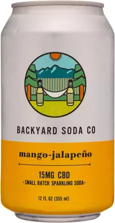 BACKYARD SODA CBD MANGO/JALAPENO SODA