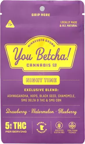 You Betcha Night Time Blend 5mg Thc Gummies 10pc