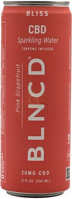 Blncd Cbd Bliss Sparkling Water Pink Grapefruit