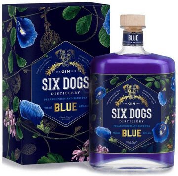 Six Dogs Pelargonium & Blue Pea Blue South Africa Gin
