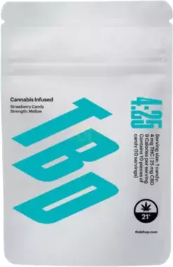 Tbd Strawberry Gummy 4mg 25mg Blue