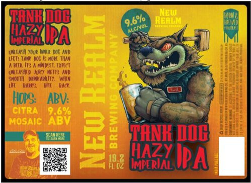 New Realm Tank Dog Hazy Imperial Ipa Single