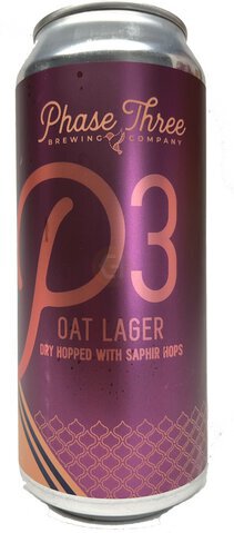 Phase Three Oat Lager 160z Can