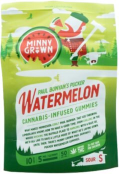 Minny Watermelon Gummies THC 10pc