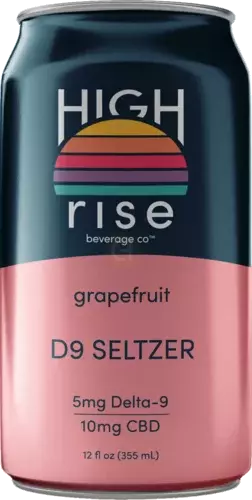 High Rise Grapefruit D9 Seltzer 5mg Thc 10mg Cbd