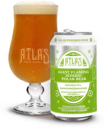 Atlas Brew Works Giant Flaming Zombie Polar Bear Double Ipa Beer