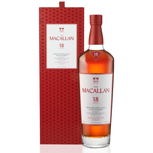 ウイスキー Macallan 18 Year Old Sherry Oak 700ml THE MACALLAN 18 YEAR SHERRY OAK - Wine & Spirits Discount