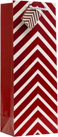Burgundy Chevron Gift Bag