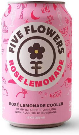 Five Flowers Rose Lemonade Cooler 5mg Thc 5mg Cbd