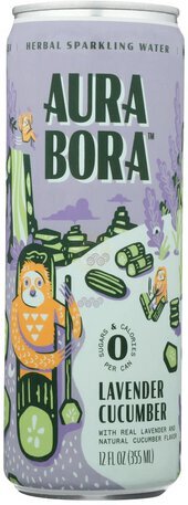 Aura Bora Lavender Cucumber Sparkling Water