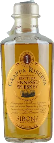 Distilleria Sibona Grappa Riserva Botti Da Tennessee Whiskey Wood Finish
