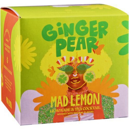 Mad Lemon Lemonade Cocktail Ginger Pear 4pc