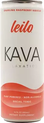 Leilo Kava Relaxation Raspberry Hibiscus Non Alcoholic