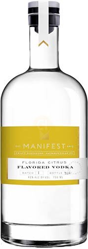 Manifest Distilling Citrus Vodka Florida