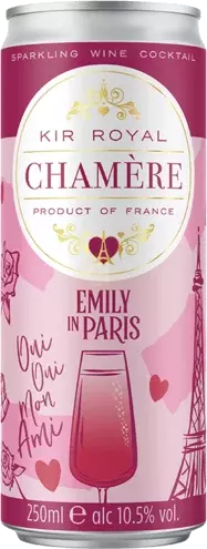 Chamere Kir Royal Emily In Paris Sparkling Wine Cocktail