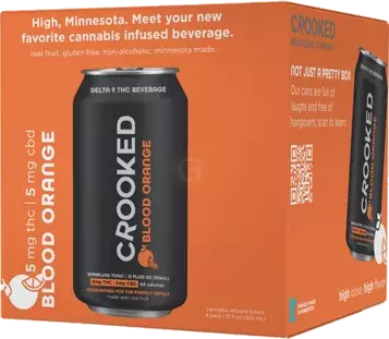 Crooked Bev 10mg Blood Orange Thc Drink