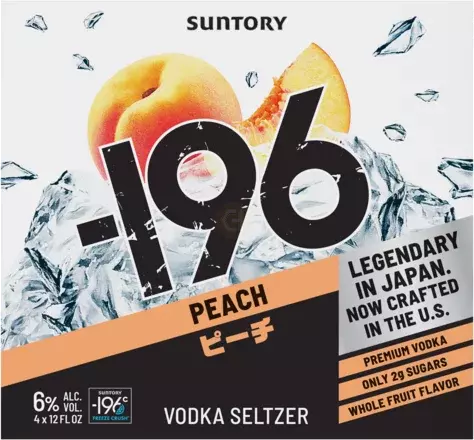 -196 Peach Vodka Seltzer