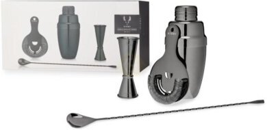 Viski Piece Mixologist Barware Set Gunmetal