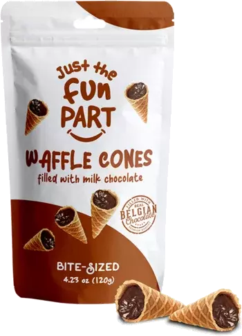 Just The Fun Part Waffle Cones Milk Chocolate