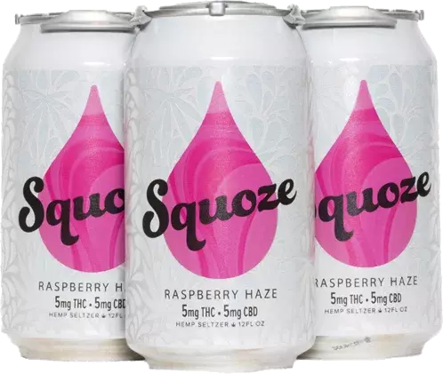 Squoze Raspberry Haze 5mg Thc 5mg Cbd Single