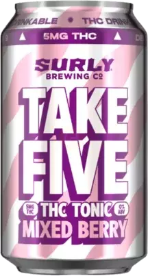 Surly Take Five Mixed Berry 5mg Thc Tonic