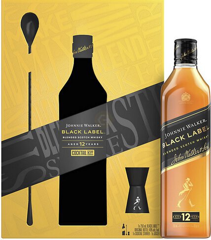 Johnnie Walker Black Label 12 yr w/ Spoon & Jigger
