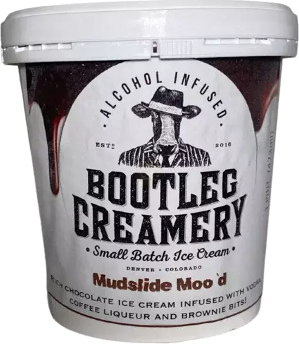 Bootleg Creamery Mudslide Moo'd Alcohol Ice Cream