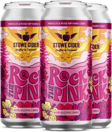 STOWE CIDER ROCK THE PINK CANS 4PK
