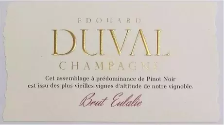 Edouard Duval Champagne Eulalie Brut