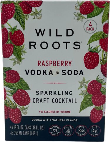 Wild Roots Raspberry Vodka And Soda