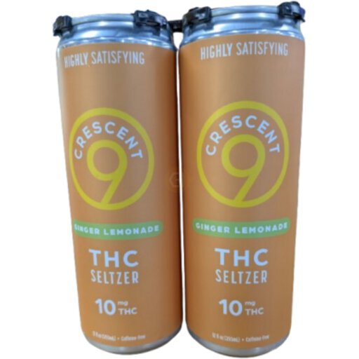 CRESCENT 9 THC GINGER LEMONADE 10MG 4PK CANS 12OZ - Petrock's