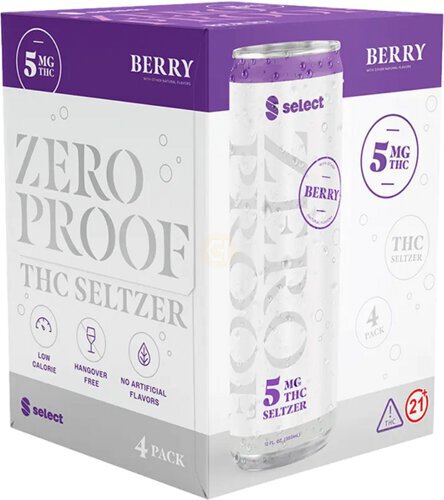 Select Zero Proof 5mg Thc Berry Seltzer