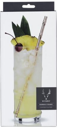 True Fab Viski Straws Copper Bamboo
