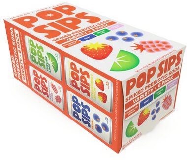 Pop Sips Spiked Prebiotic Soda Variety Pack