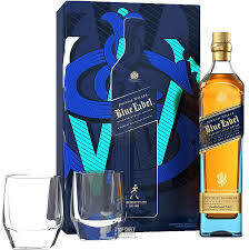 Johnnie Walker Blue Label 750 ml Bottle With Two Crystal Glasses