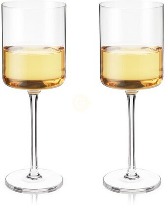 Viski Laurel Crystal White Wine Glasses
