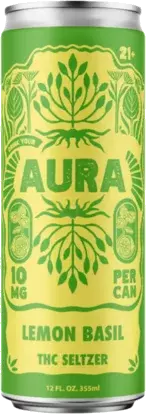 Aura Lemon Basil Seltzer 10mg Thc