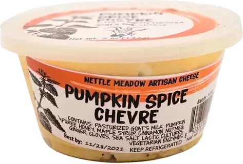 Nettle Meadow Artisan Cheese Pumpkin Spice Chevre