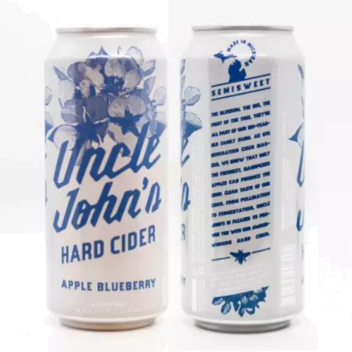 Uncle John Apple Blueberry 4 Pack Can