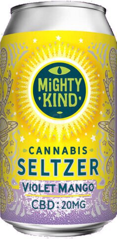 Mighty Kind Violet Mango CBD Seltzer