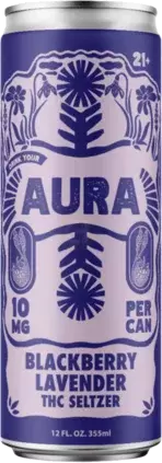 Aura Blackberry Lavender Seltzer 10mg Thc