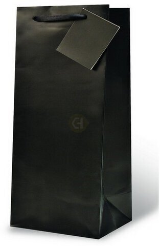 Wrap Art Paper Wine Bag Black