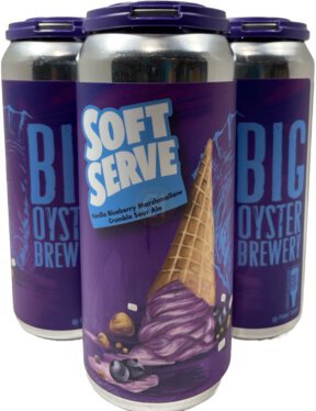 Big Oyster Soft Serve Vanilla Blueberry Marshmallow Crumble