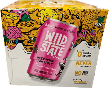 Wild State Cider Hazy Pink Pineapple Cider