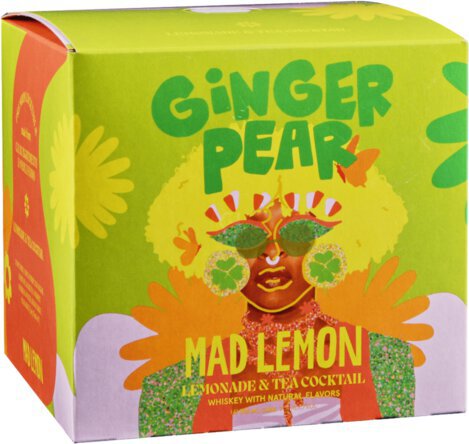 Mad Lemon Ginger Pear Whiskey Half Tea