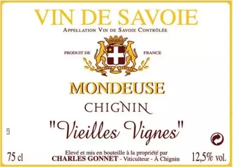 Charles Gonnet Mondeuse Vielles Vignes Chignin Vin De Savoie