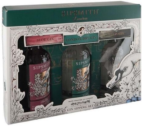 Sipsmith Gin Set With London Dry Gin Sloe Gin And Vjop Gin
