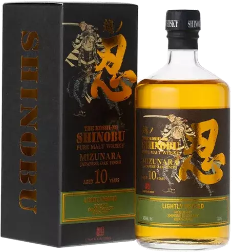Shinobu Distillery Year Old The Koshi No Shinobu Lightly Peated Mizunara Oak Finish Pure Malt Whisky