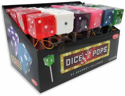 Candy Dice Rose Pops